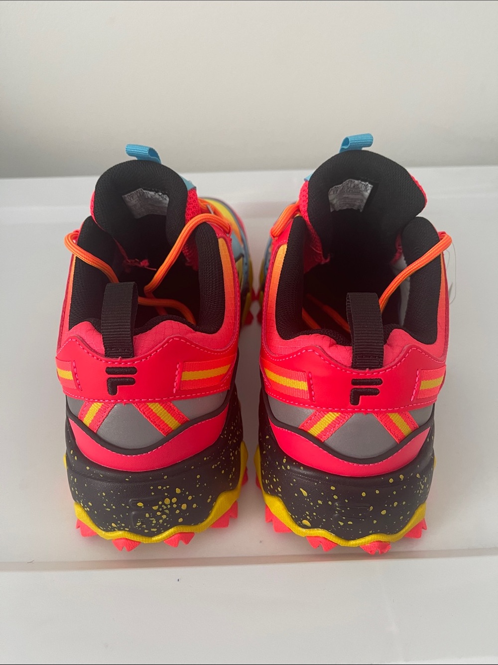 FILA woman Multicolor Trail Sneaker - Neon Pink/Yellow/Blue - Picture 4 of 6